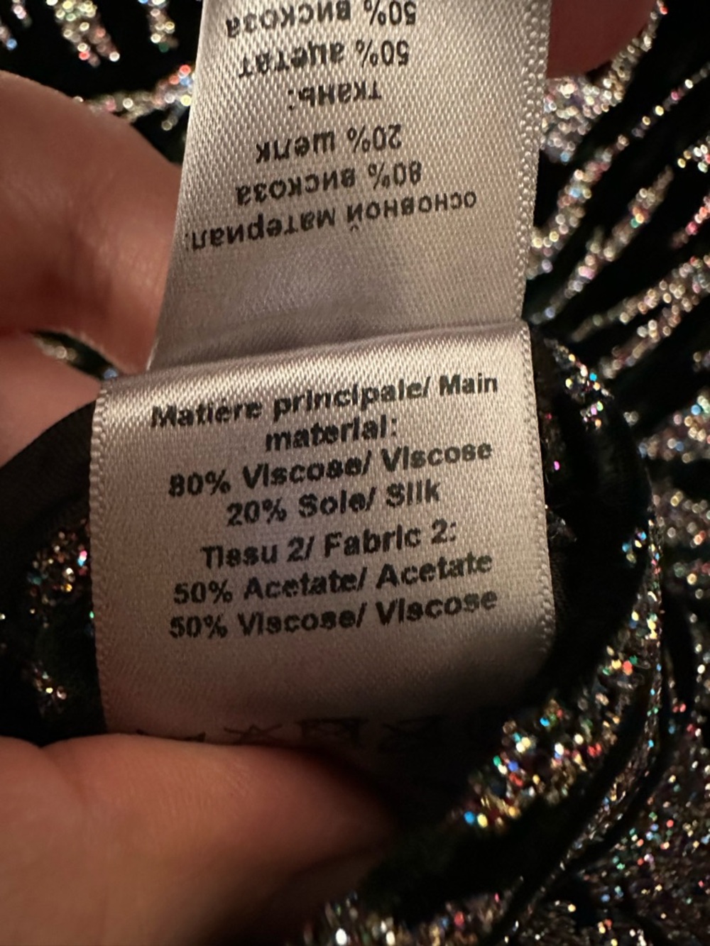 NWT Zadig & Voltaire Rilena Velvet Sparkle Mini Dress - size XS - Picture 9 of 9